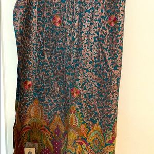 Wool shawl in multi colors